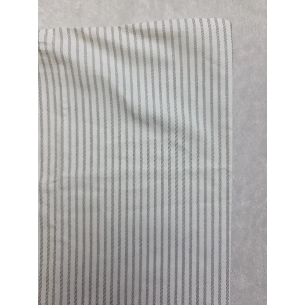 2 LAUREN Ralph Lauren Oxford Stripe Gray Cottage White Farmhouse King Pillowcase
